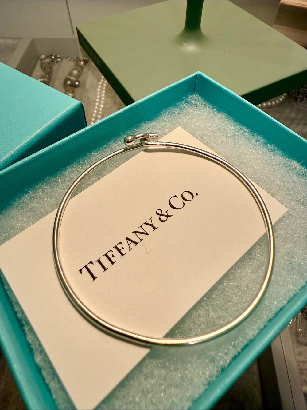 Tiffany & Co. Sterling Silver Hoop Bangle Bracelet - Silver